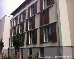 Fotograf: Seepe und Hund Architekten PAW Stadtpark Fassade mit Fensterläden