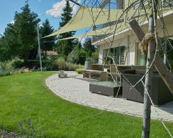 Fotograf: Seepe und Hund Architekten Haus am See Sonnensegel