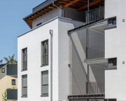 Objektname: Wohnbebauung Mundenheimer Kurve; Objekttyp: Mehrfamilienhaus; Standort: Mundenheimer Straße 51, D-67061 Ludwigshafen; Fertigstellung: Maerz 2018; Bauherr u. Eigentuemer: GAG Ludwigshafen AG, D-67061 Ludwigshafen,
www.gag-ludwigshafen.de; Architekt: Seepe und Hund Freie Architekten BDA, D-67069 Ludwigshafen, ww.seepeundhund.de; Fotograf: Daniel Vieser Architekturfotografie Wohnbebauung Mundenheimer Kurve in Ludwigshafen Fassade